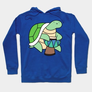 Turtle Playing Djembe Hoodie